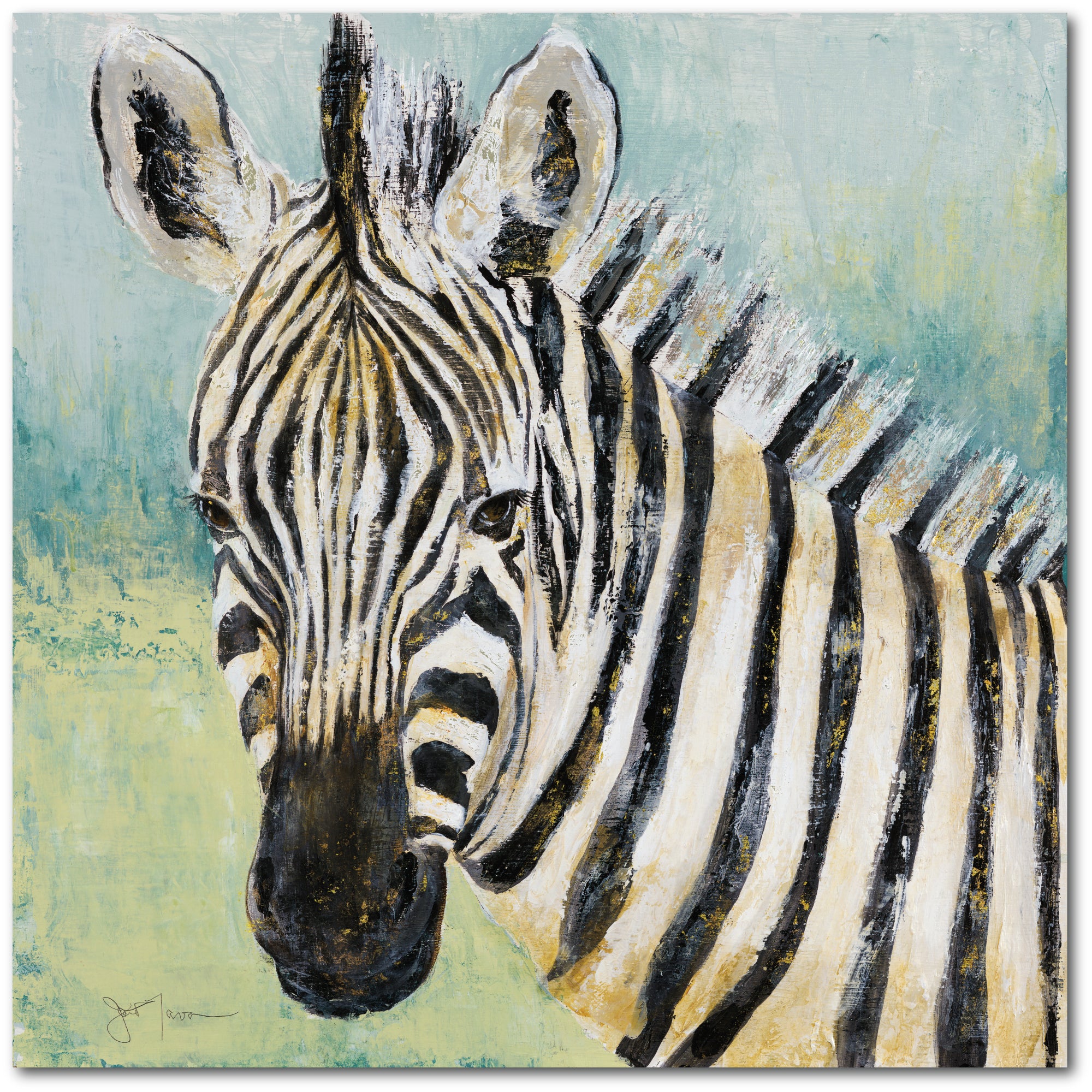Painterly Zebra - Gallery Wrapped Canvas