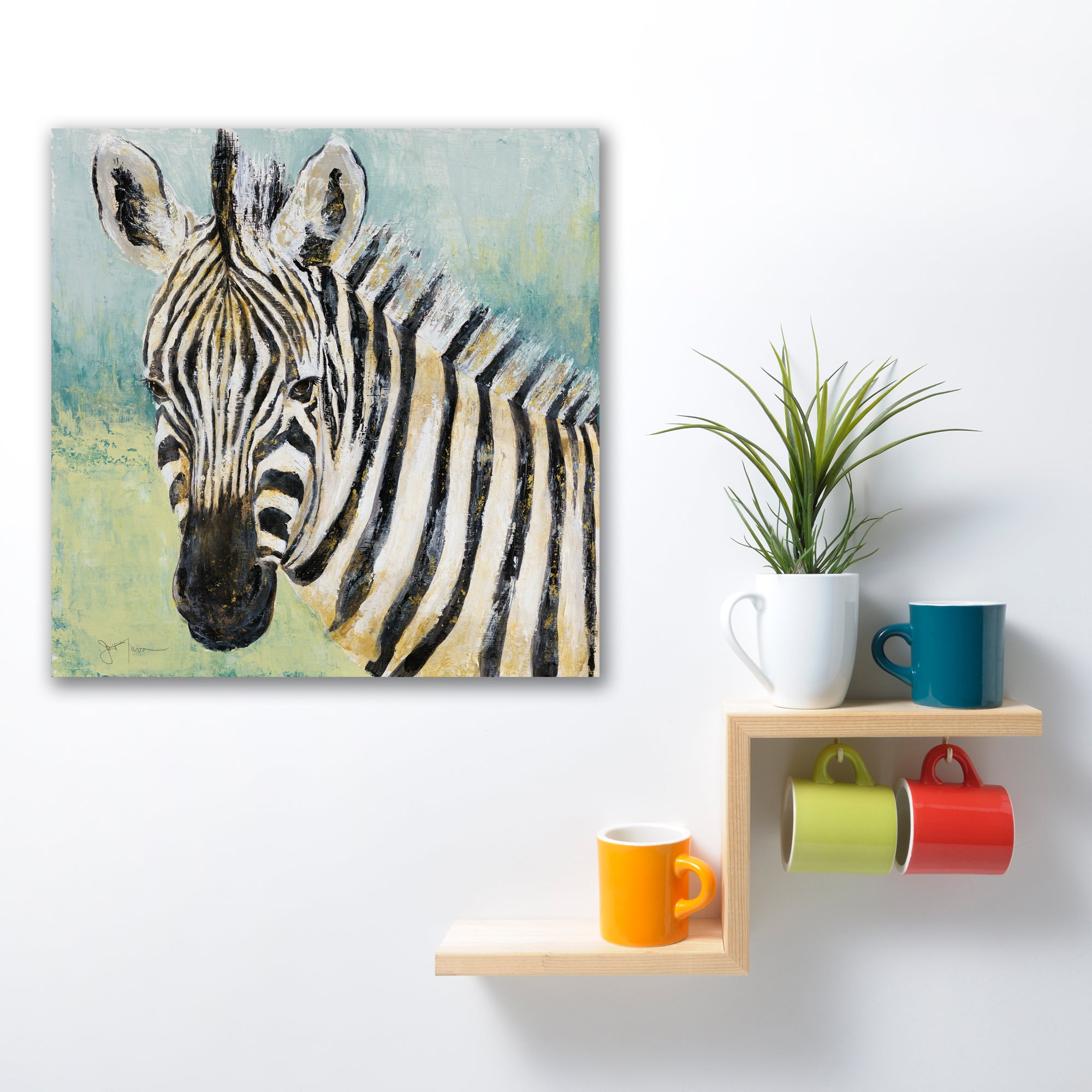 Painterly Zebra - Gallery Wrapped Canvas