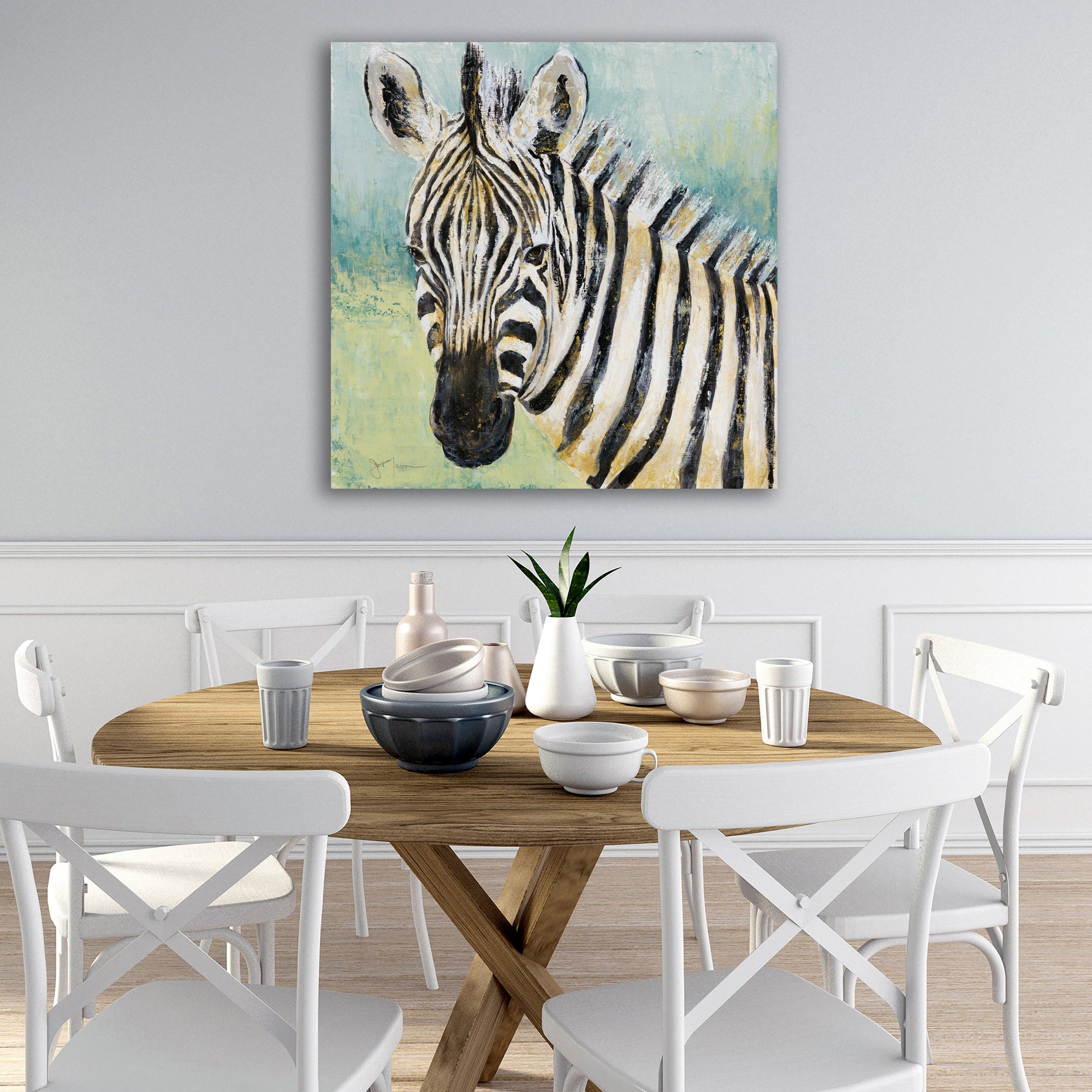 Painterly Zebra - Gallery Wrapped Canvas