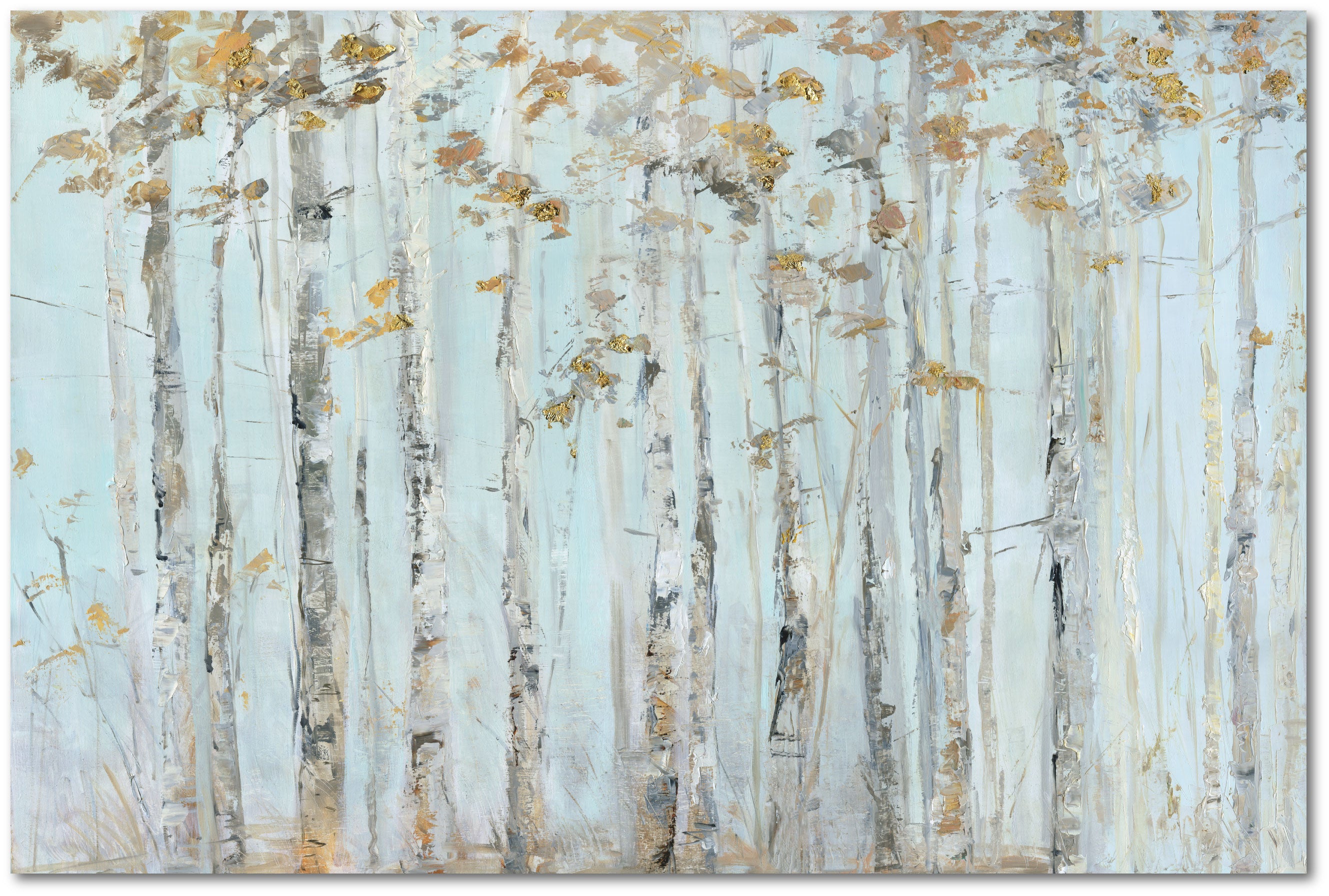 Soft Birch Forest - Gallery Wrapped Canvas