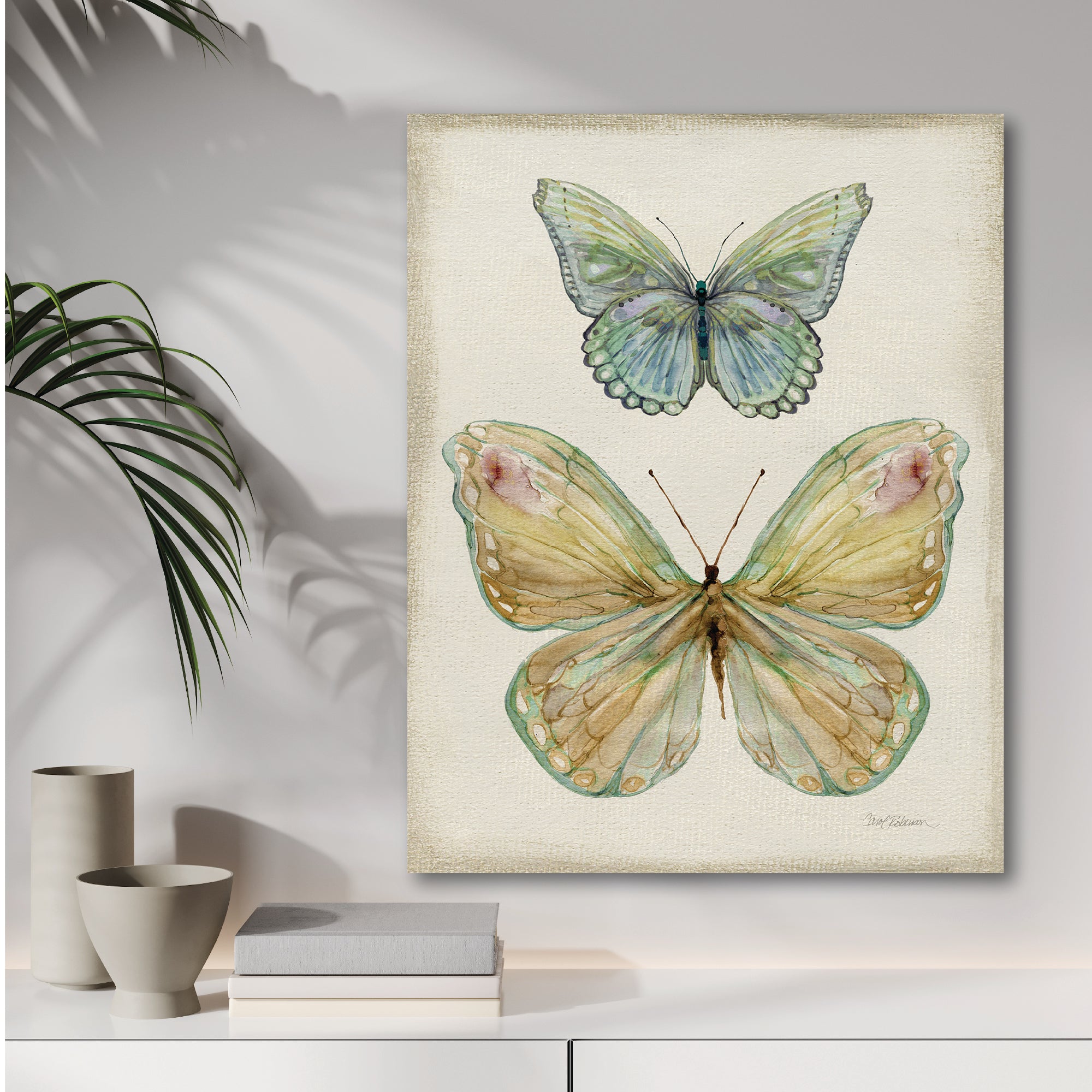 Botanical Butterfly II Gallery-Wrapped Canvas Wall Art