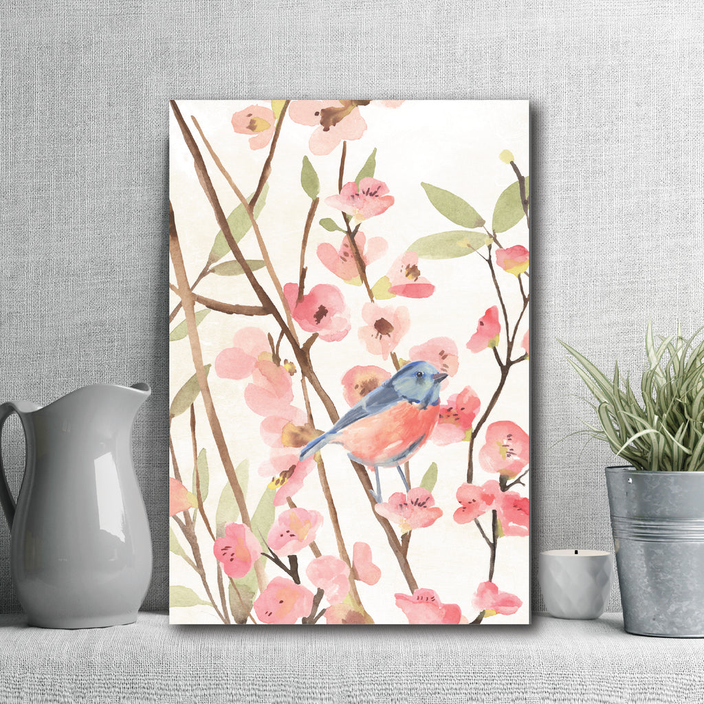 Cherry Blossom Perch - Gallery Wrapped Canvas