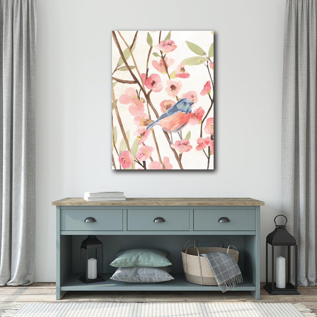 Cherry Blossom Perch - Gallery Wrapped Canvas