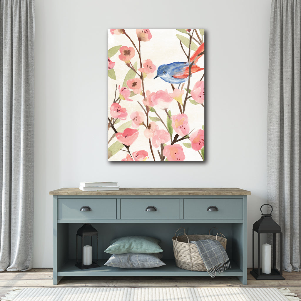 Cherry Blossom Perch 2 - Gallery Wrapped Canvas