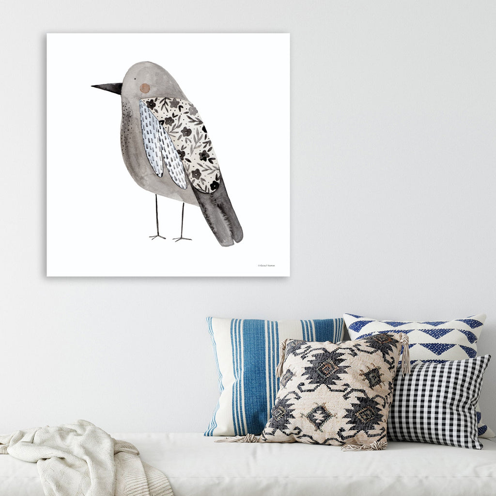 Folk Art Bird II - Gallery Wrapped Canvas