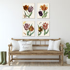 Tulip Classics I  - 4pc Gallery Wrapped Canvas Set