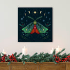 Christmas Moth Gallery-Wrapped Canvas Wall Art
