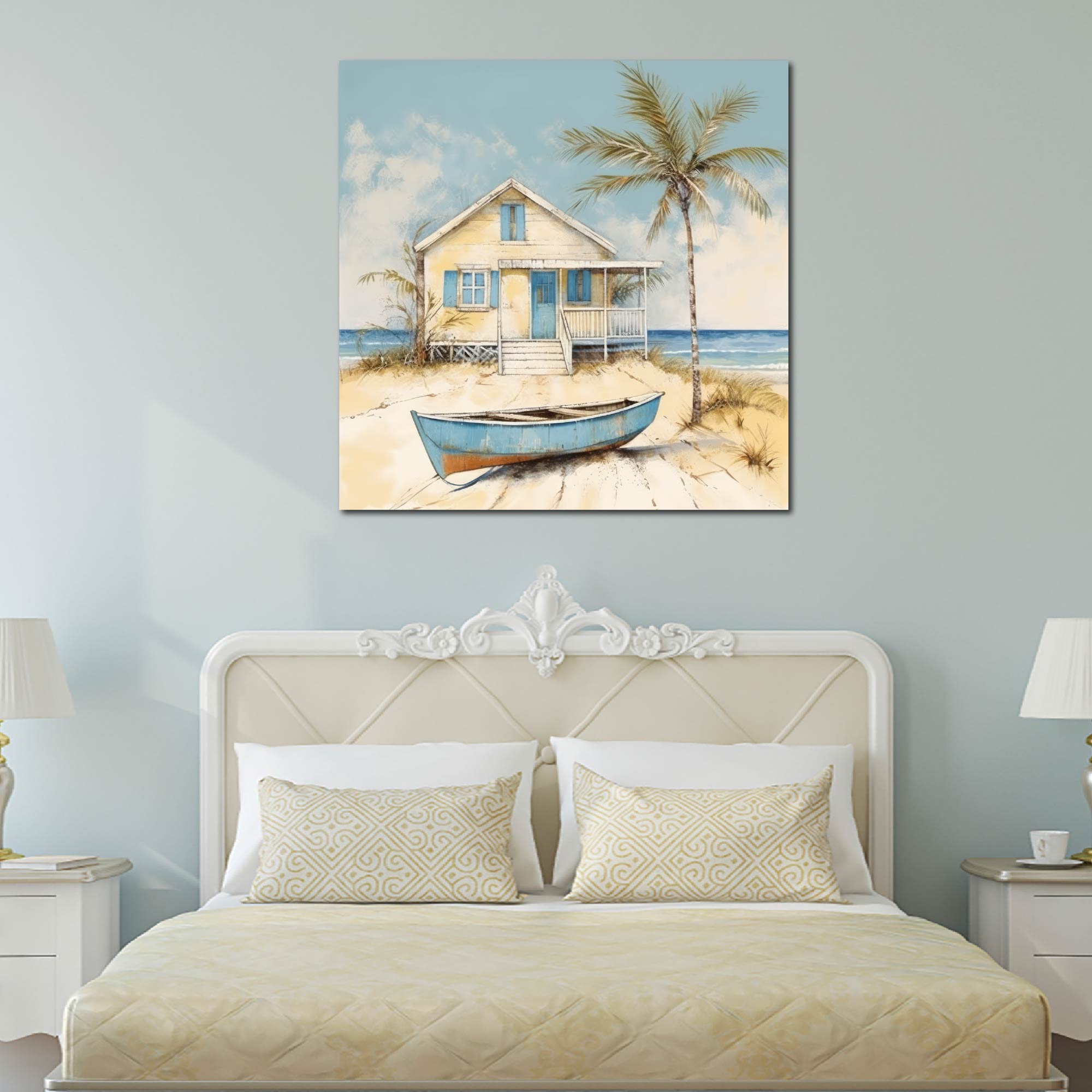 Cottage by the Sea - Gallery Wrapped Canvas