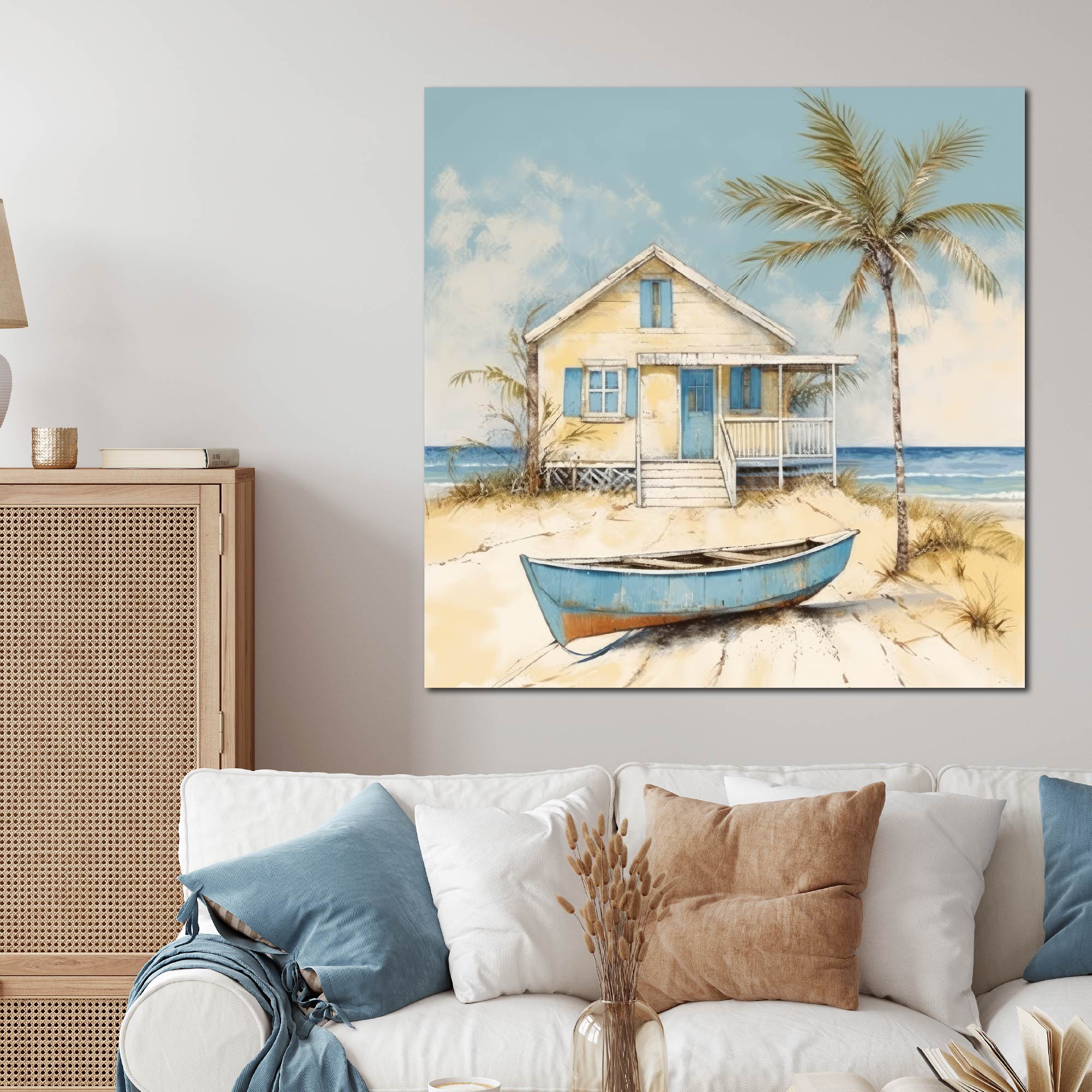 Cottage by the Sea - Gallery Wrapped Canvas