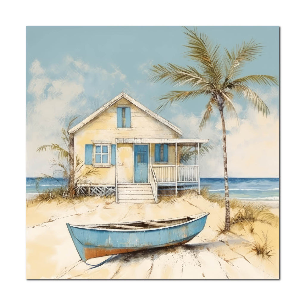 Cottage by the Sea - Gallery Wrapped Canvas