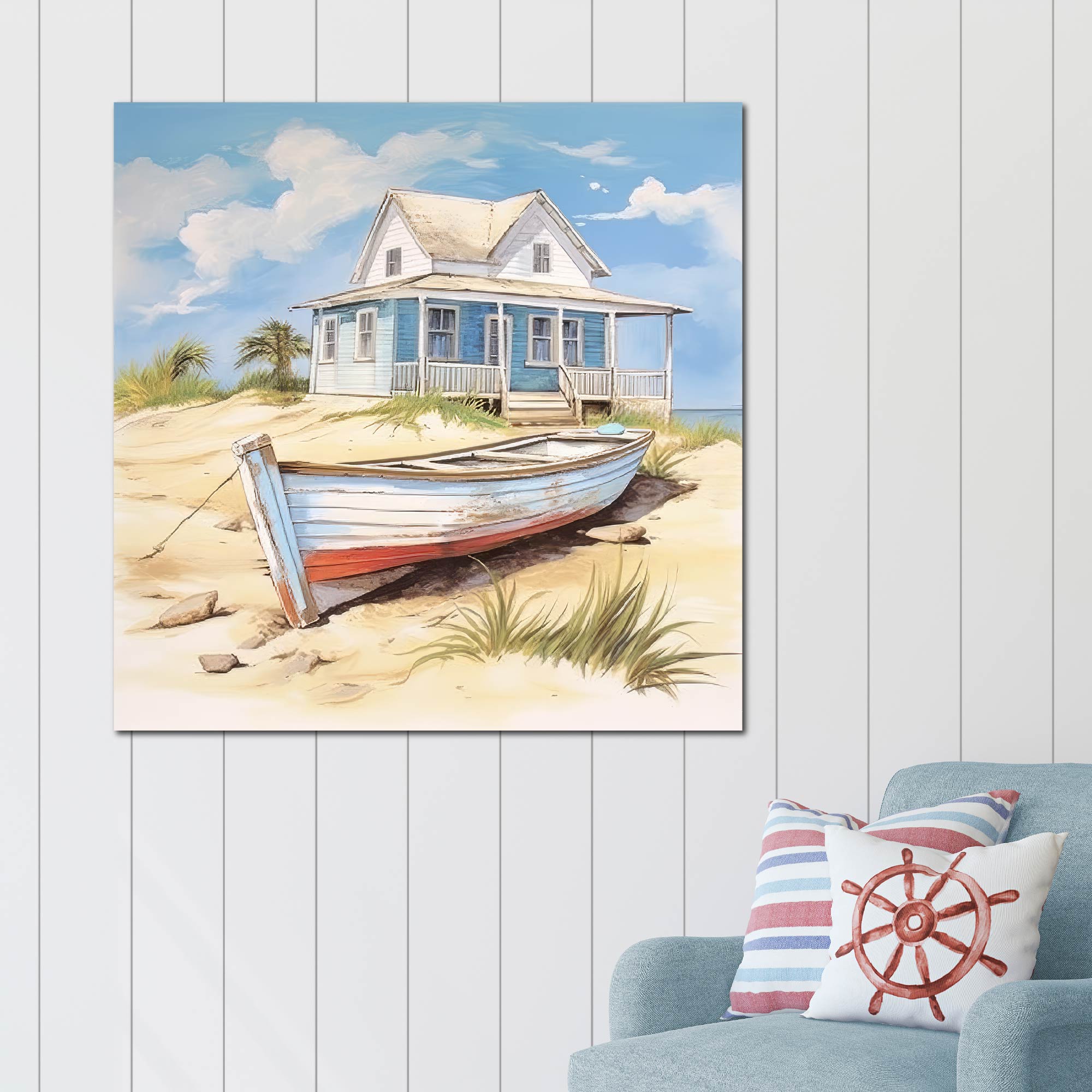 Cottage by the Sea II - Gallery Wrapped Canvas