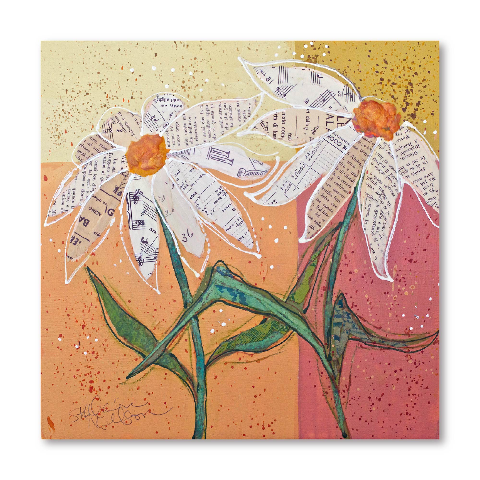 Literary Bouquet - Gallery Wrapped Canvas