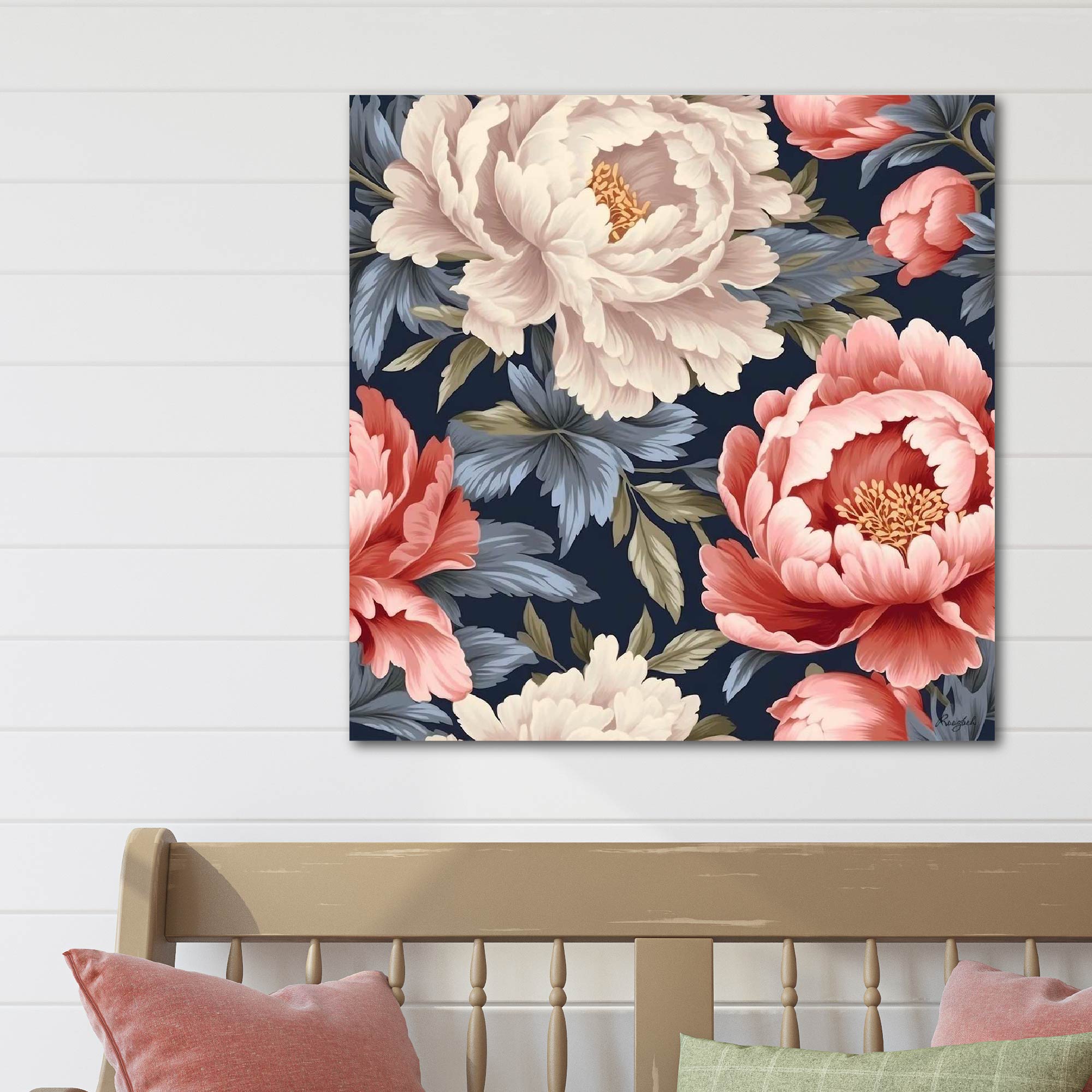 Floral Pattern - Gallery Wrapped Canvas