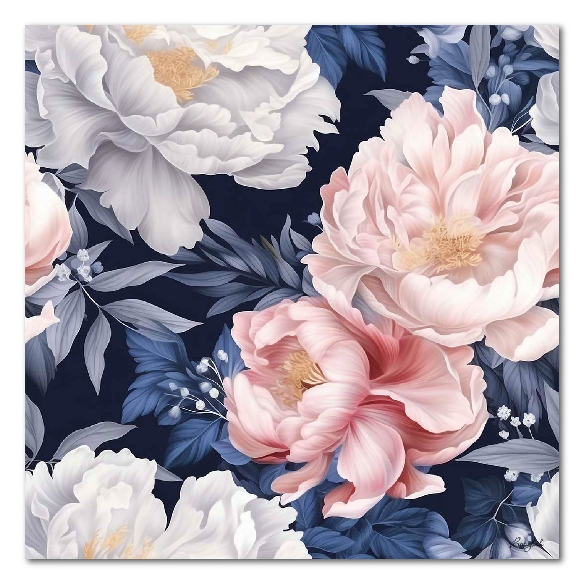 Floral Pattern II - Gallery Wrapped Canvas