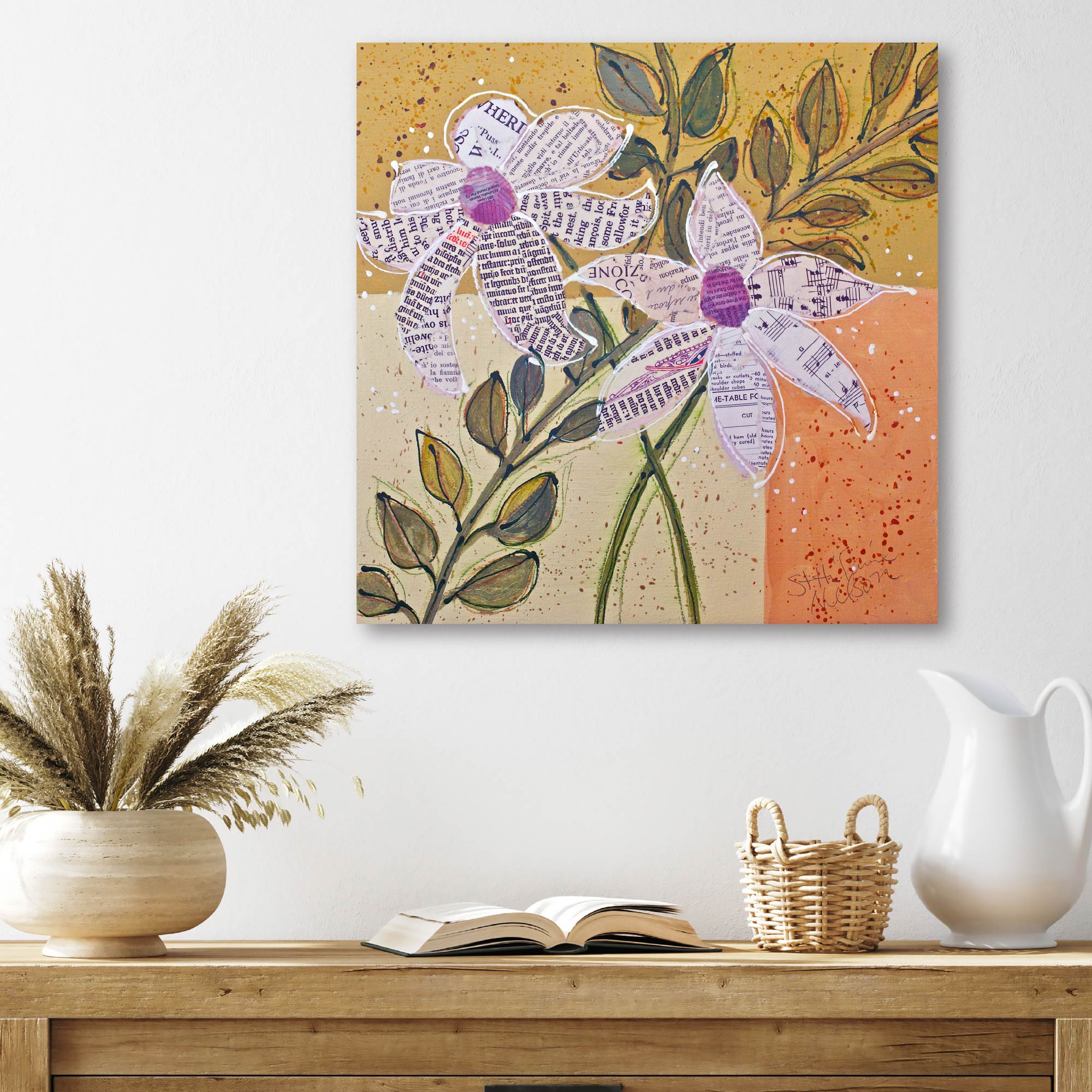 Paper Flowers - Gallery Wrapped Canvas