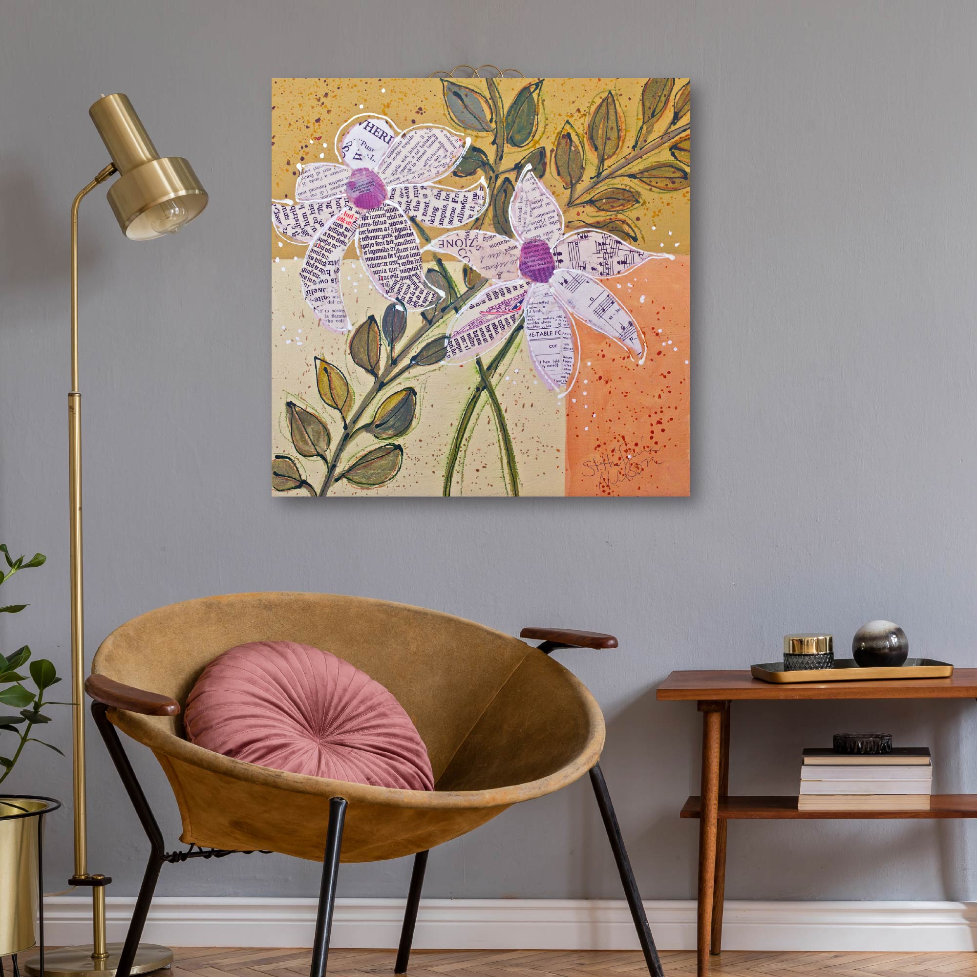 Paper Flowers - Gallery Wrapped Canvas