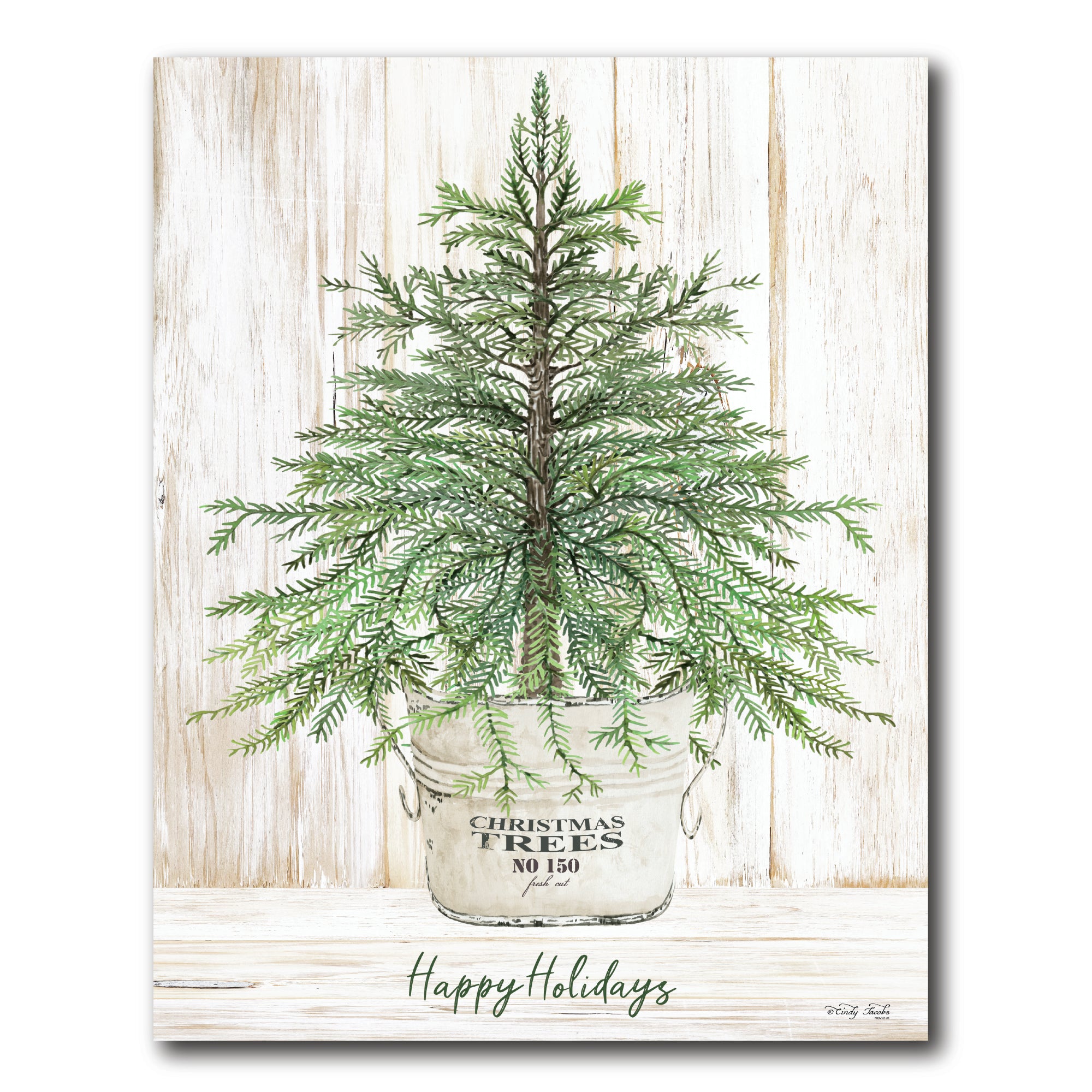 Happy Holidays Tree - Gallery Wrapped Canvas