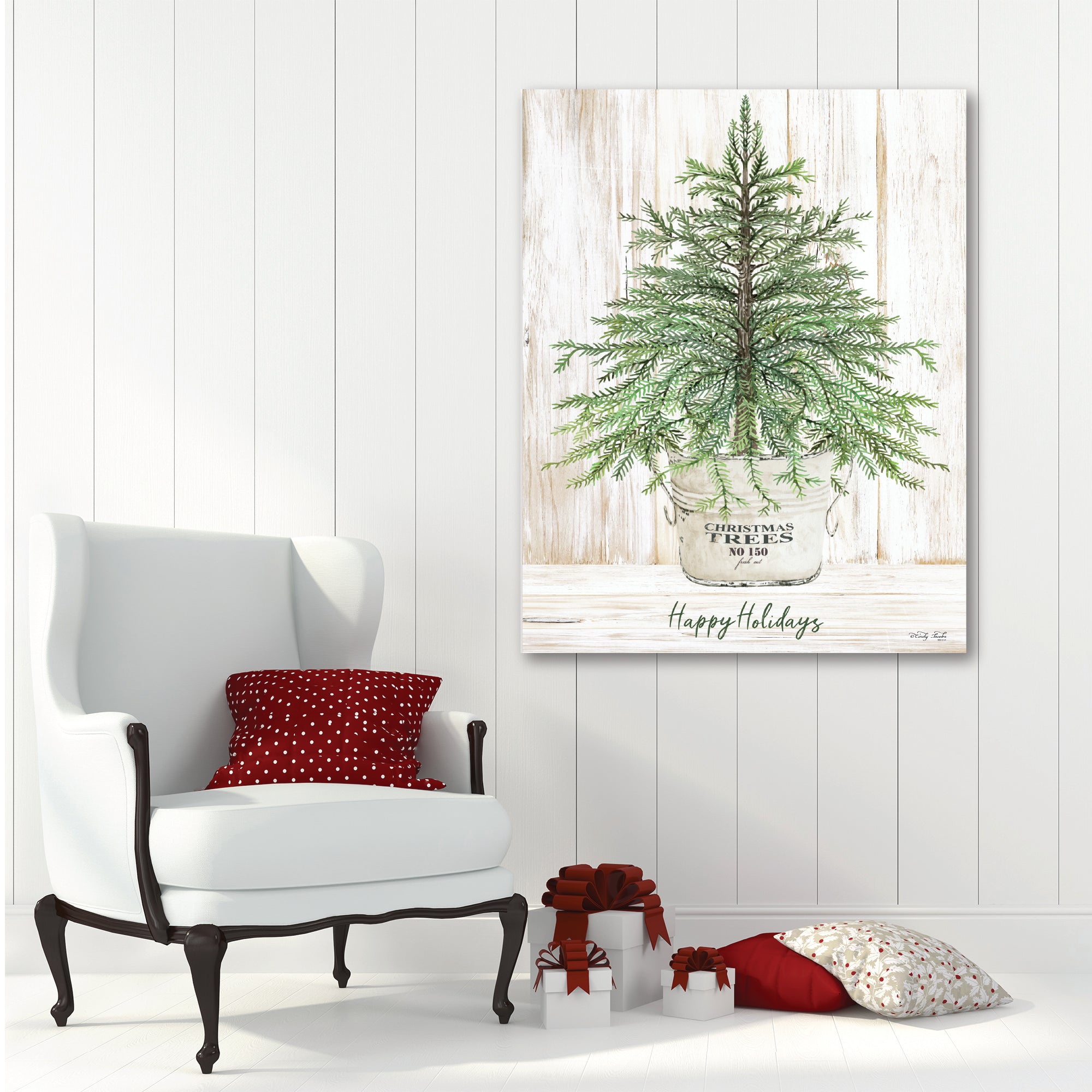 Happy Holidays Tree - Gallery Wrapped Canvas