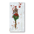 Cardinal, Bird House - Gallery Wrapped Canvas Wall Art
