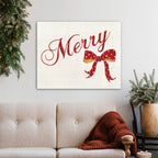 Merry Bow - Gallery Wrapped Canvas Wall Art