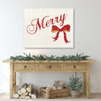 Merry Bow - Gallery Wrapped Canvas Wall Art