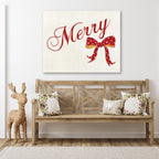 Merry Bow - Gallery Wrapped Canvas Wall Art