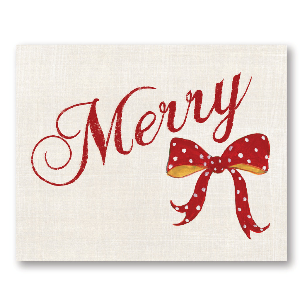 Merry Bow - Gallery Wrapped Canvas Wall Art