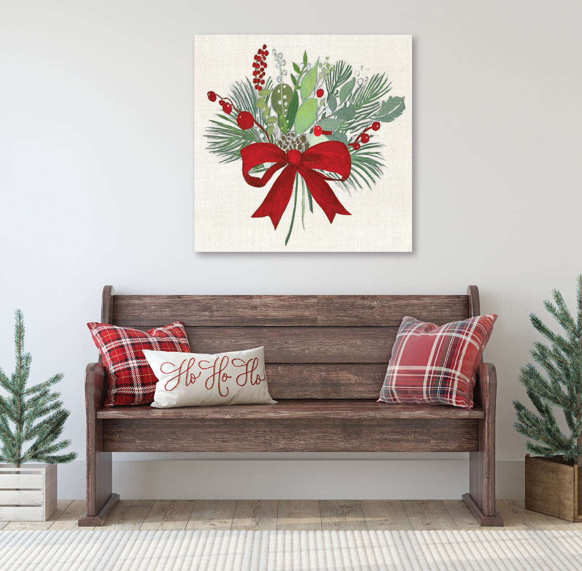 Christmas Greenery - Gallery Wrapped Canvas Wall Art
