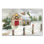 Winter Barn - Gallery Wrapped Canvas Wall Art