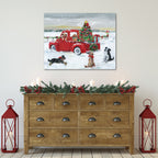 Pooches and Presents - Gallery Wrapped Canvas Wall Art