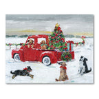 Pooches and Presents - Gallery Wrapped Canvas Wall Art