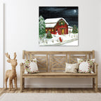 Holiday Barn - Gallery Wrapped Canvas Wall Art