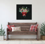 Candy Cane Sprig - Gallery Wrapped Canvas Wall Art