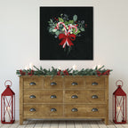 Candy Cane Sprig - Gallery Wrapped Canvas Wall Art