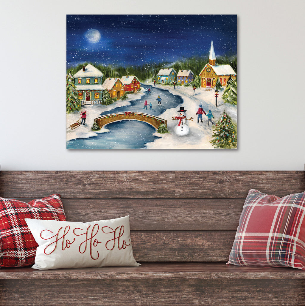 Winter Village - Gallery Wrapped Canvas Wall Art