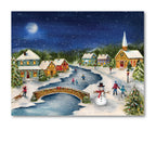 Winter Village - Gallery Wrapped Canvas Wall Art