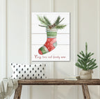 Comfy Cozy Stocking I - Gallery Wrapped Canvas Wall Art
