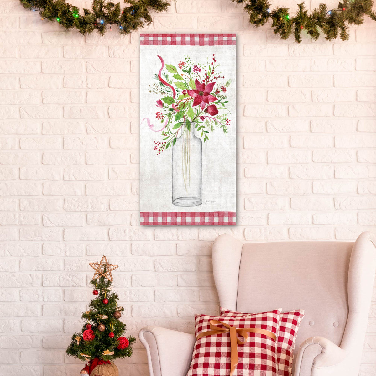 Holiday Flowers I - Gallery Wrapped Canvas Wall Art