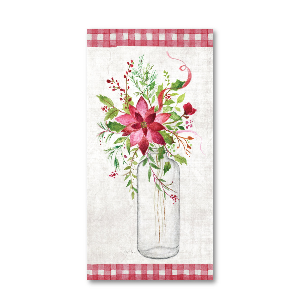 Holiday Flowers II - Gallery Wrapped Canvas Wall Art