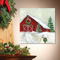 Winter Barn Welcome - Gallery Wrapped Canvas Wall Art