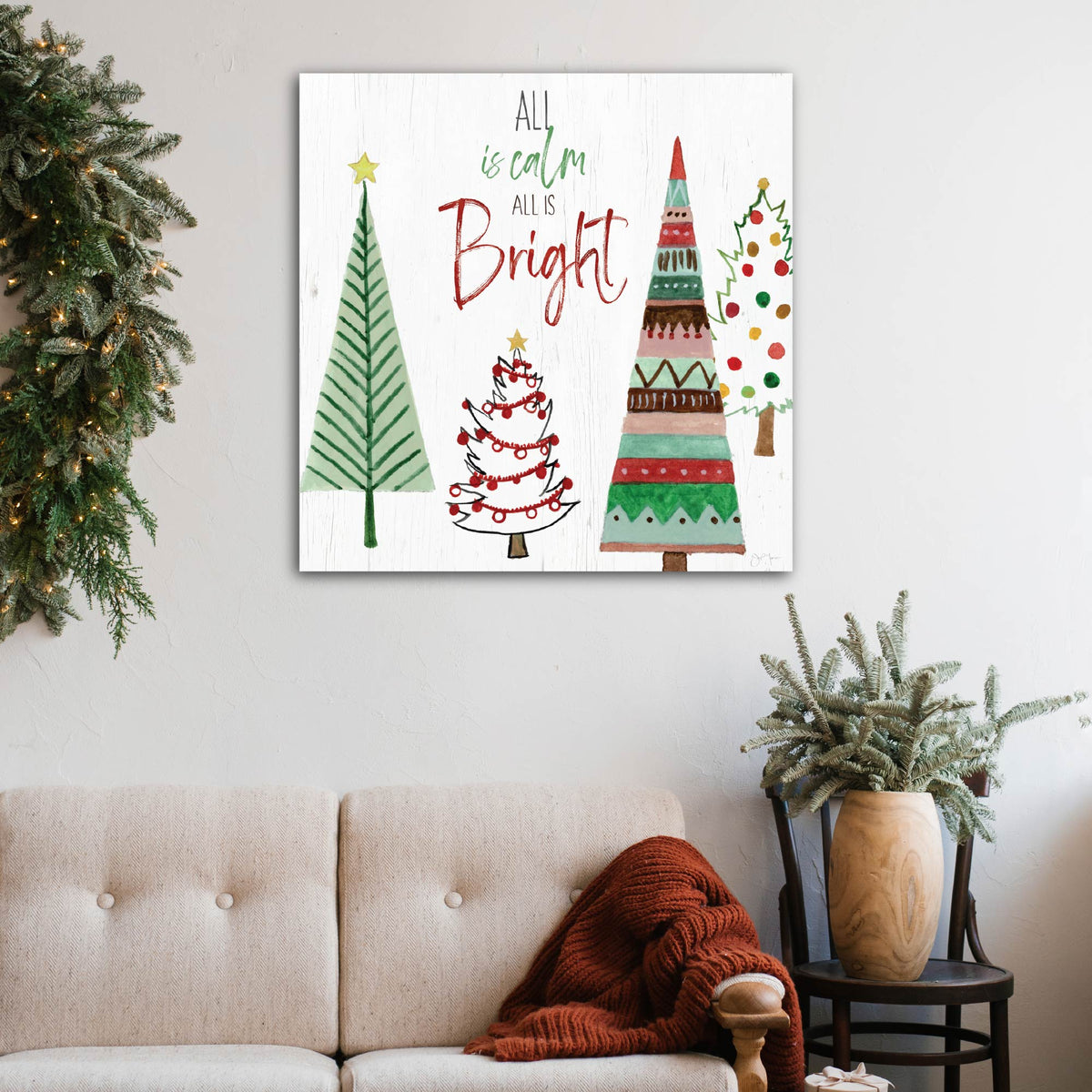 Bright Trees - Gallery Wrapped Canvas Wall Art
