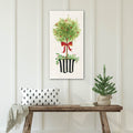 Dot Ribbon Topiary - Gallery Wrapped Canvas Wall Art