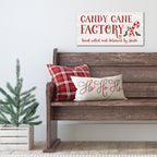 Candy Cane Factory - Gallery Wrapped Canvas Wall Art