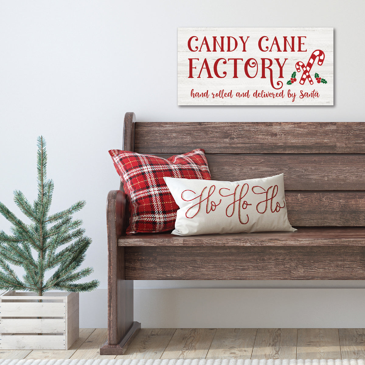 Candy Cane Factory - Gallery Wrapped Canvas Wall Art