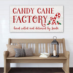 Candy Cane Factory - Gallery Wrapped Canvas Wall Art