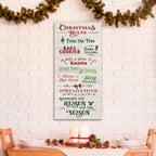 Christmas Rules - Gallery Wrapped Canvas Wall Art