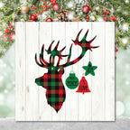 Deer Plaid - Gallery Wrapped Canvas Wall Art