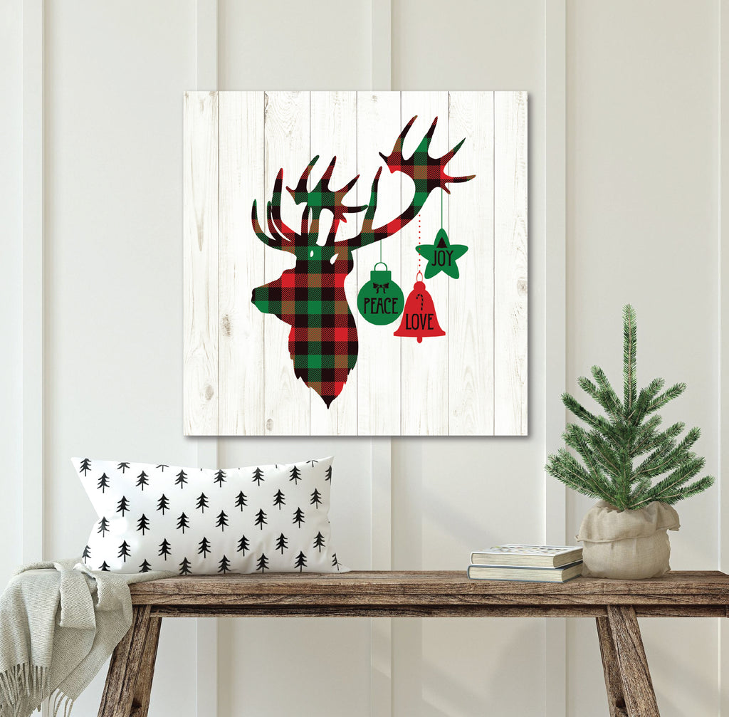 Deer Plaid - Gallery Wrapped Canvas Wall Art