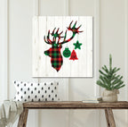 Deer Plaid - Gallery Wrapped Canvas Wall Art
