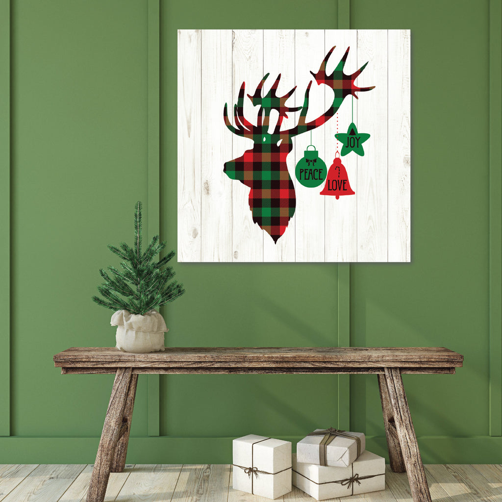 Deer Plaid - Gallery Wrapped Canvas Wall Art